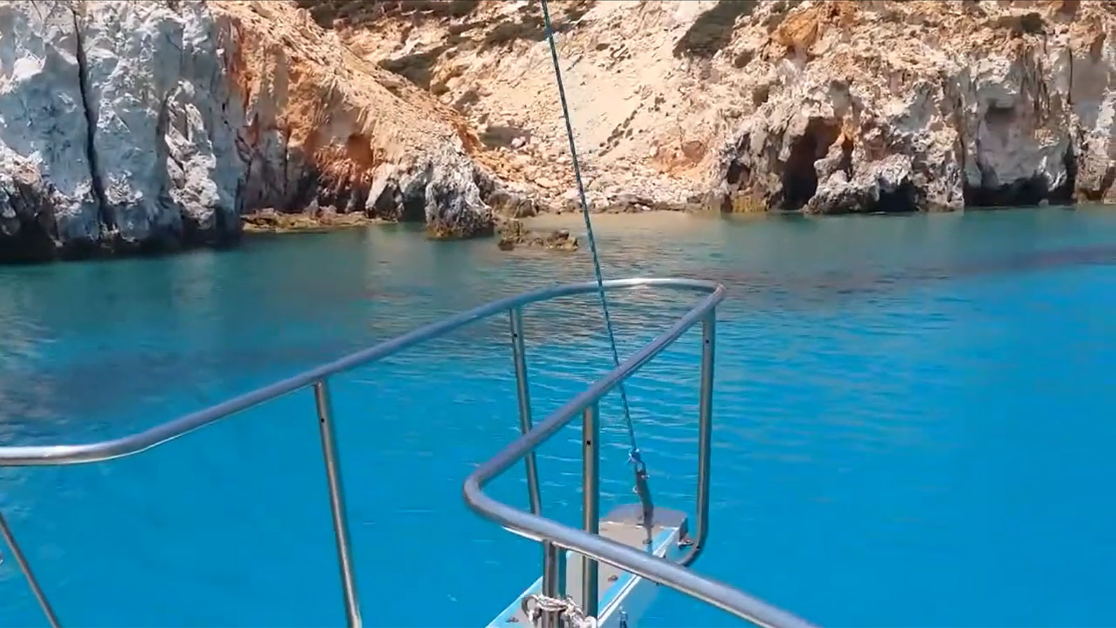 turquoise waters in Poliegos